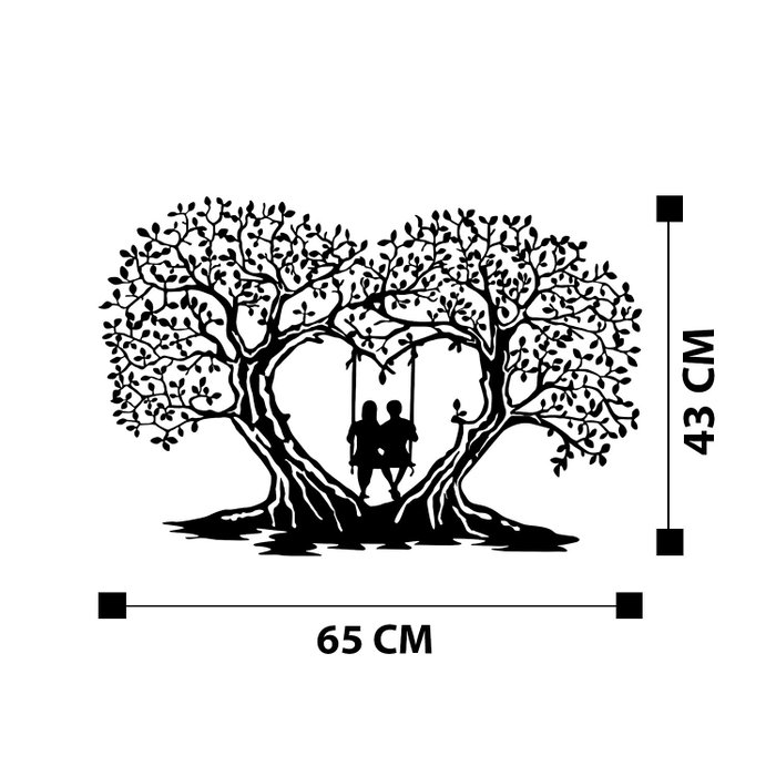 Wallity Love Accesorio decorativo de pared de metal Negro Wallity Love Accesorio decorativo de pared de metal Negro